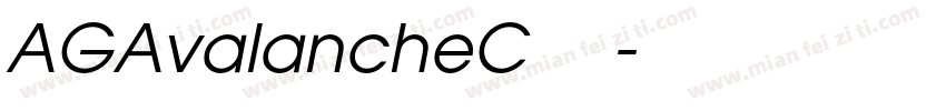 AGAvalancheC 粗体字体转换